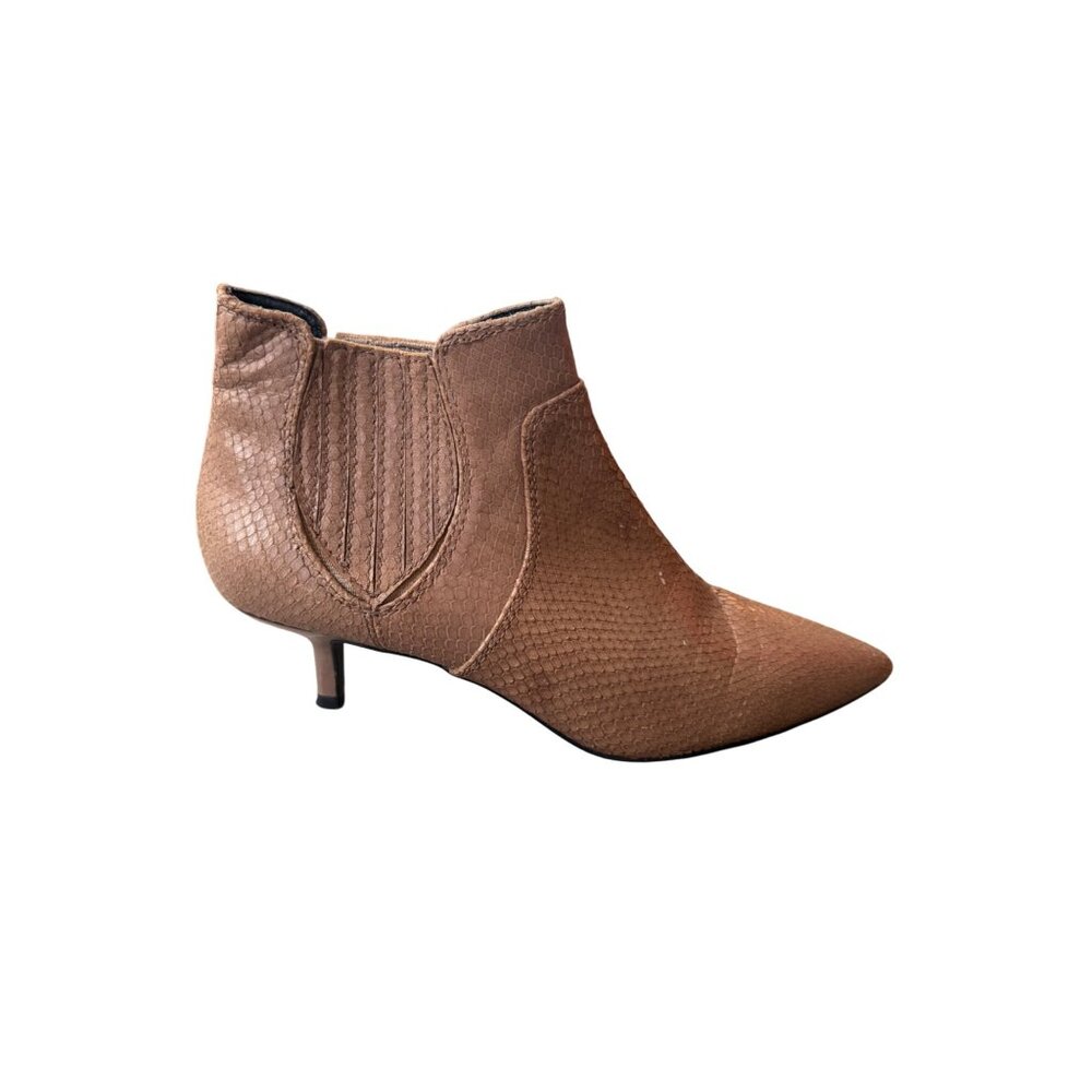 Rebecca Minkoff Deina Too Pointed Toe Bootie Boots Size 9.5 Leather Slip On - Picture 3 of 8